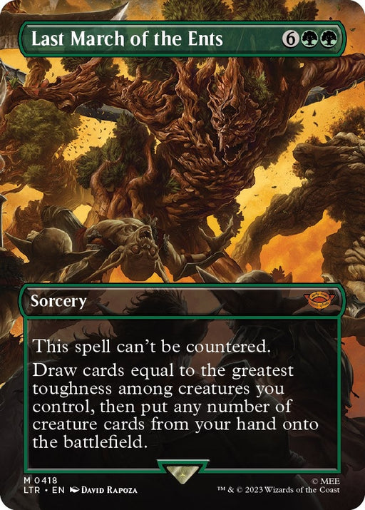 Image for Last March of the Ents (Borderless) (418) [Universes Beyond: The Lord of the Rings: Tales of Middle-earth] - Magic: The Gathering