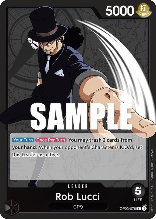 Image for Rob Lucci (076) (OP03-076) [Pillars of Strength] - One Piece Card Game