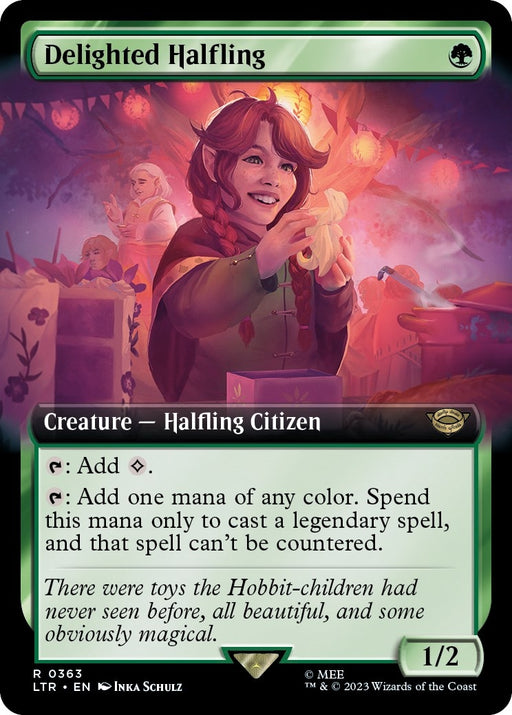 Image for Delighted Halfling (Extended Art) (363) [Universes Beyond: The Lord of the Rings: Tales of Middle-earth] - Magic: The Gathering