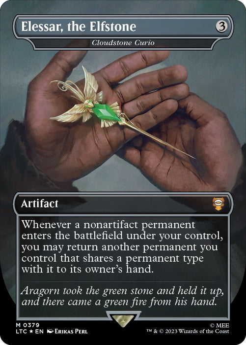 Image for Elessar, the Elfstone - Cloudstone Curio (Surge Foil) (379) (Foil) [The Lord of the Rings: Tales of Middle-earth] - Magic: The Gathering