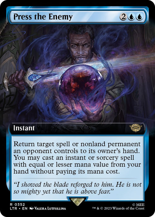 Press the Enemy (Extended Art) (352) [Universes Beyond: The Lord of the Rings: Tales of Middle-earth]