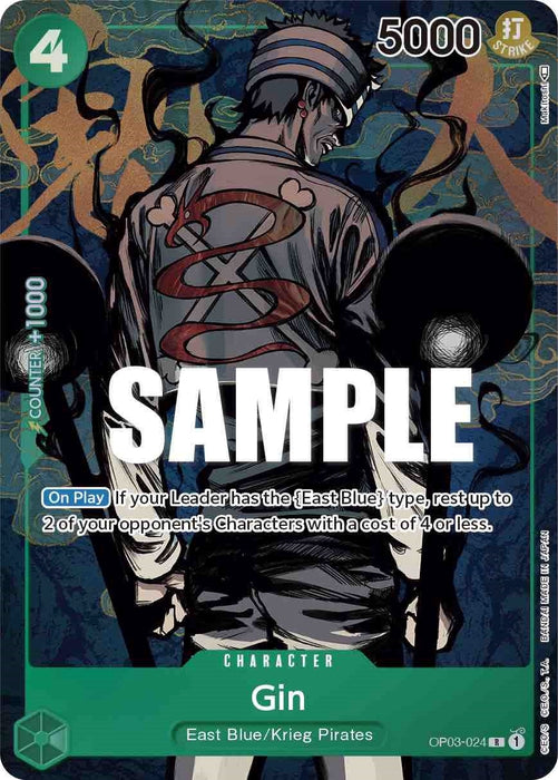 Image for Gin (Alternate Art) (OP03-024) (Foil) [Pillars of Strength] - One Piece Card Game