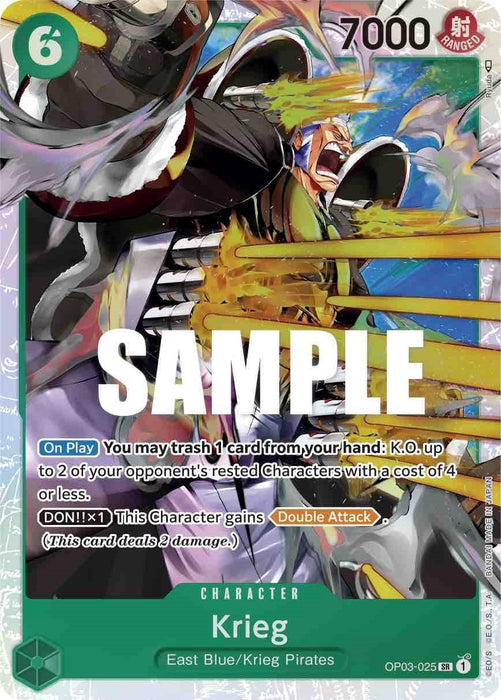 Image for Krieg (OP03-025) (Foil) [Pillars of Strength] - One Piece Card Game