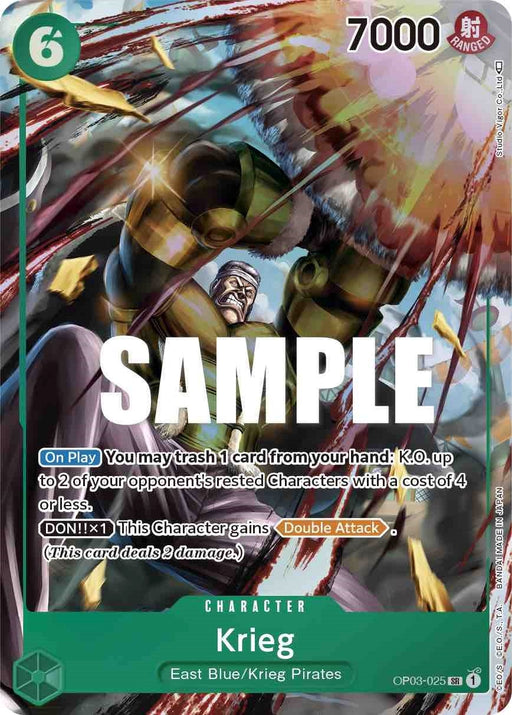 Image for Krieg (Alternate Art) (OP03-025) (Foil) [Pillars of Strength] - One Piece Card Game