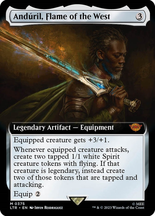 Image for Anduril, Flame of the West (Extended Art) (375) [Universes Beyond: The Lord of the Rings: Tales of Middle-earth] - Magic: The Gathering