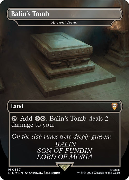 Image for Balin's Tomb - Ancient Tomb (Surge Foil) (387) (Foil) [The Lord of the Rings: Tales of Middle-earth] - Magic: The Gathering