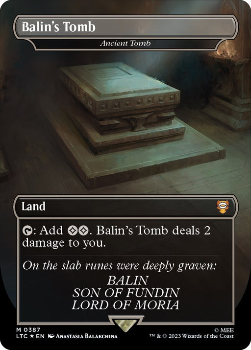 Image for Balin's Tomb - Ancient Tomb (Surge Foil) (387) (Foil) [The Lord of the Rings: Tales of Middle-earth] - Magic: The Gathering