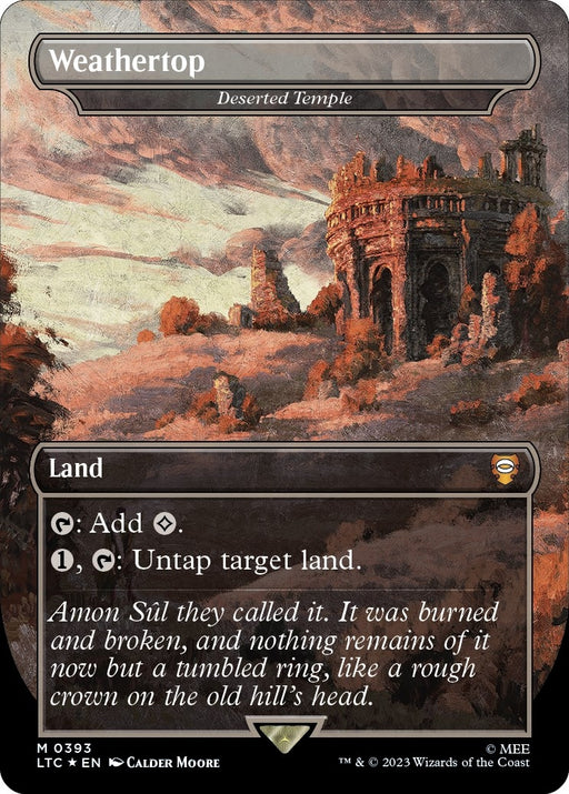 Image for Weathertop - Deserted Temple (Surge Foil) (393) (Foil) [The Lord of the Rings: Tales of Middle-earth] - Magic: The Gathering