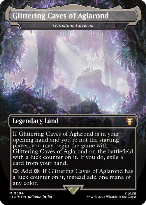 Image for Glittering Caves of Aglarond - Gemstone Caverns (Surge Foil) (394) (Foil) [The Lord of the Rings: Tales of Middle-earth] - Magic: The Gathering