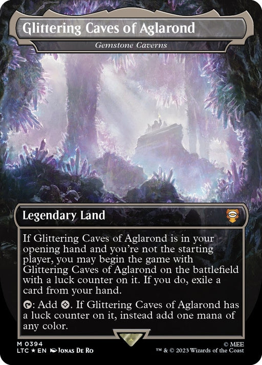 Image for Glittering Caves of Aglarond - Gemstone Caverns (Surge Foil) (394) (Foil) [The Lord of the Rings: Tales of Middle-earth] - Magic: The Gathering