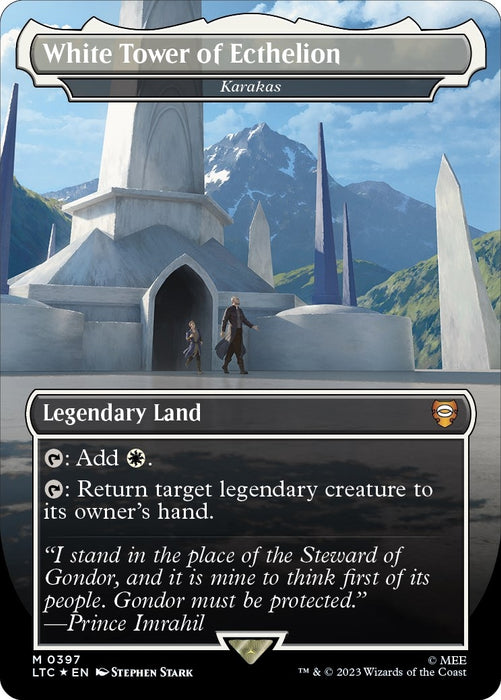 Image for White Tower of Ecthelion - Karakas (Surge Foil) (397) (Foil) [The Lord of the Rings: Tales of Middle-earth] - Magic: The Gathering