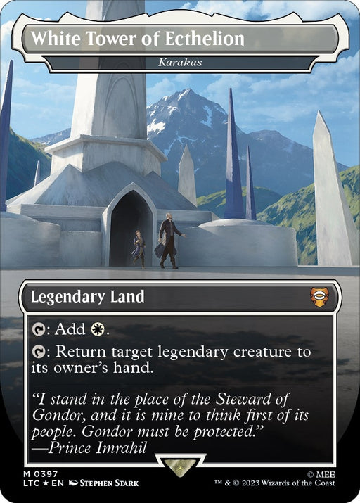 Image for White Tower of Ecthelion - Karakas (Surge Foil) (397) (Foil) [The Lord of the Rings: Tales of Middle-earth] - Magic: The Gathering