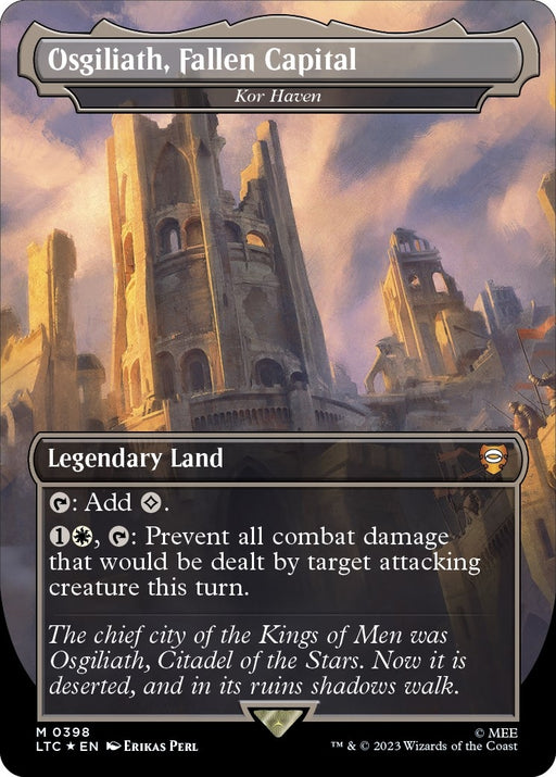 Image for Osgiliath, Fallen Capital - Kor Haven (Surge Foil) (398) (Foil) [The Lord of the Rings: Tales of Middle-earth] - Magic: The Gathering