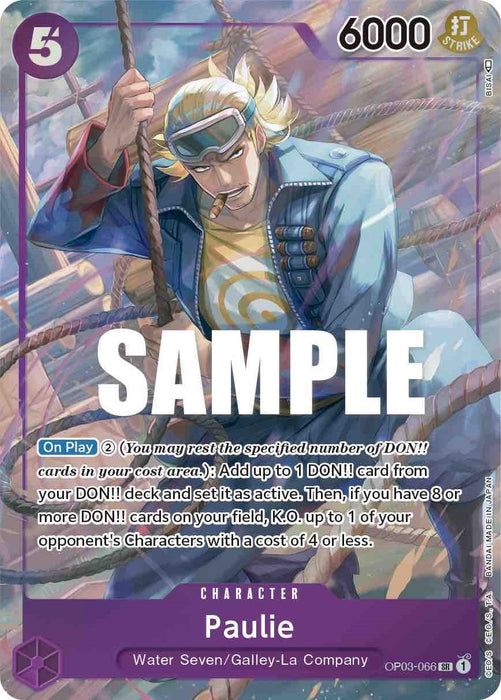 Image for Paulie (Alternate Art) (OP03-066) (Foil) [Pillars of Strength] - One Piece Card Game