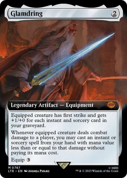 Image for Glamdring (Extended Art) (Surge Foil) (787) (Foil) [Universes Beyond: The Lord of the Rings: Tales of Middle-earth] - Magic: The Gathering