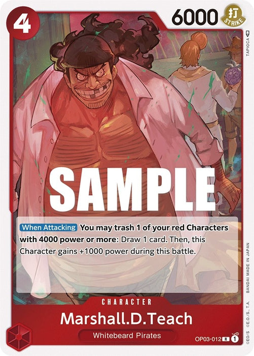 Image for Marshall.D.Teach (OP03-012) (Foil) [Pillars of Strength] - One Piece Card Game