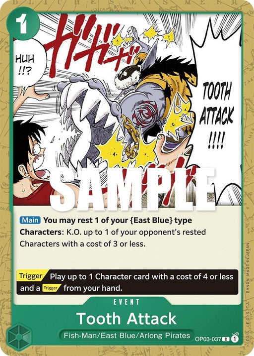Image for Tooth Attack (OP03-037) [Pillars of Strength] - One Piece Card Game