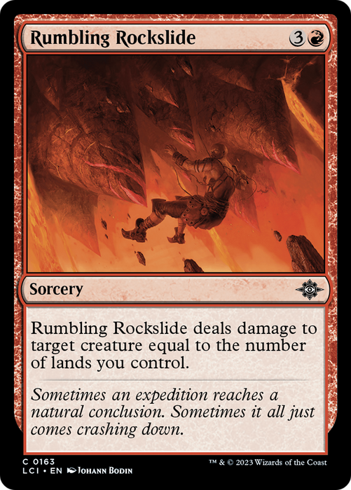 Rumbling Rockslide [LCI-163] Foil - The Lost Caverns of Ixalan