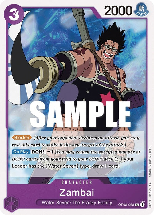 Image for Zambai (OP03-063) [Pillars of Strength] - One Piece Card Game