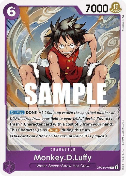 Image for Monkey.D.Luffy (OP03-070) (Foil) [Pillars of Strength] - One Piece Card Game
