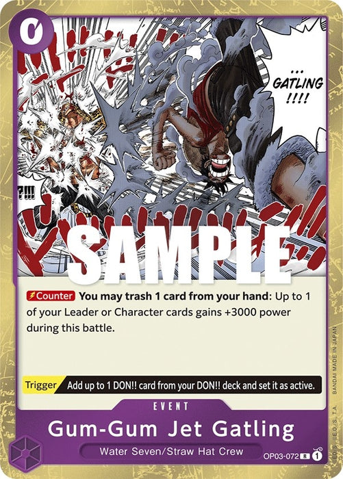 Image for Gum-Gum Jet Gatling (OP03-072) (Foil) [Pillars of Strength] - One Piece Card Game