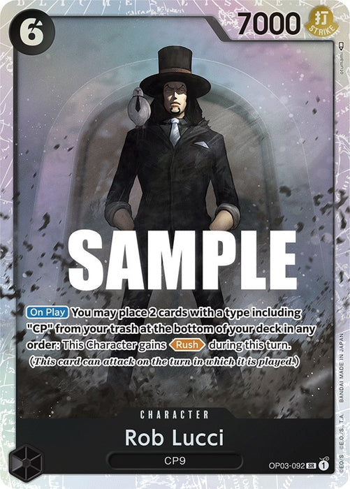 Image for Rob Lucci (092) (OP03-092) (Foil) [Pillars of Strength] - One Piece Card Game