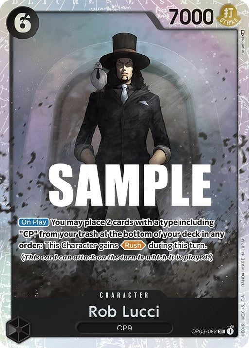 Image for Rob Lucci (092) (OP03-092) (Foil) [Pillars of Strength] - One Piece Card Game
