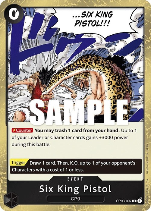 Image for Six King Pistol (OP03-097) (Foil) [Pillars of Strength] - One Piece Card Game