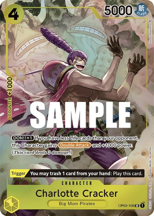 Image for Charlotte Cracker (Alternate Art) (OP03-108) (Foil) [Pillars of Strength] - One Piece Card Game