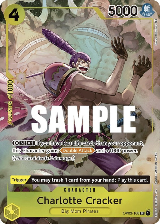 Image for Charlotte Cracker (Alternate Art) (OP03-108) (Foil) [Pillars of Strength] - One Piece Card Game