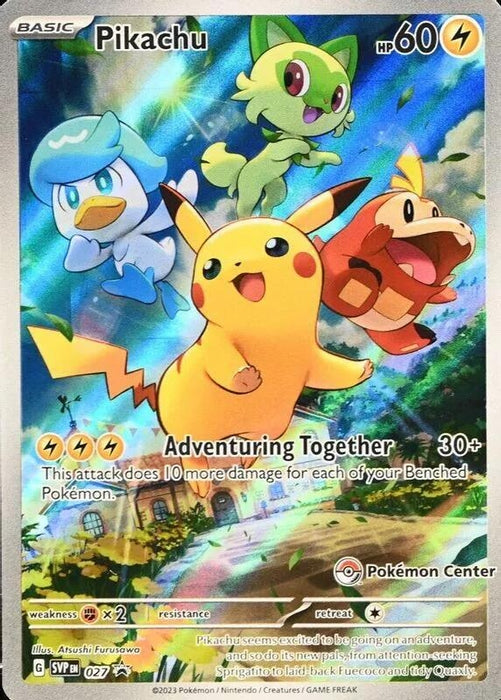 Image for Pikachu - 027 (Pokemon Center Exclusive) (027) (Holofoil) [SV: Scarlet & Violet Promo Cards] - Pokemon