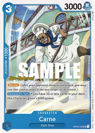 Carne [OP03-045] (Pillars of Strength Pre-Release Cards)