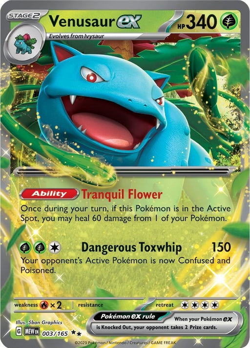 Image for Venusaur ex (003/165) (Holofoil) [SV: Scarlet & Violet 151] - Pokemon