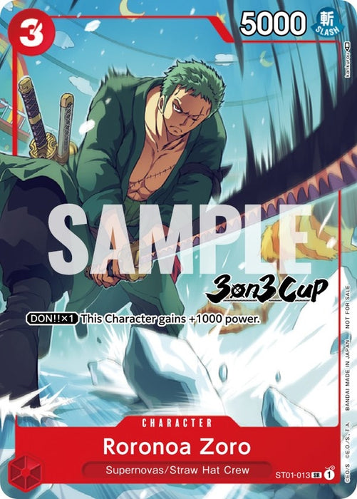 Roronoa Zoro (3-on-3 Cup) [Participant] [ST01-013] (One Piece Promotion Cards)