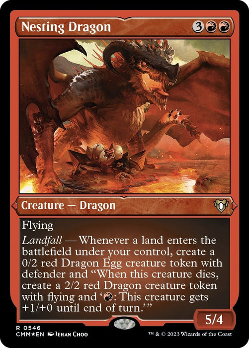 Nesting Dragon (Foil Etched) (546) (Foil) [Commander Masters]