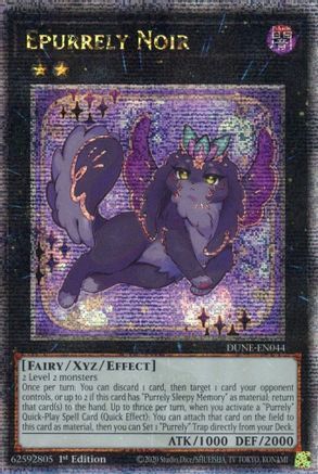 Epurrely Noir (Quarter Century Secret Rare) (DUNE-EN044) 1st Edition [Duelist Nexus]