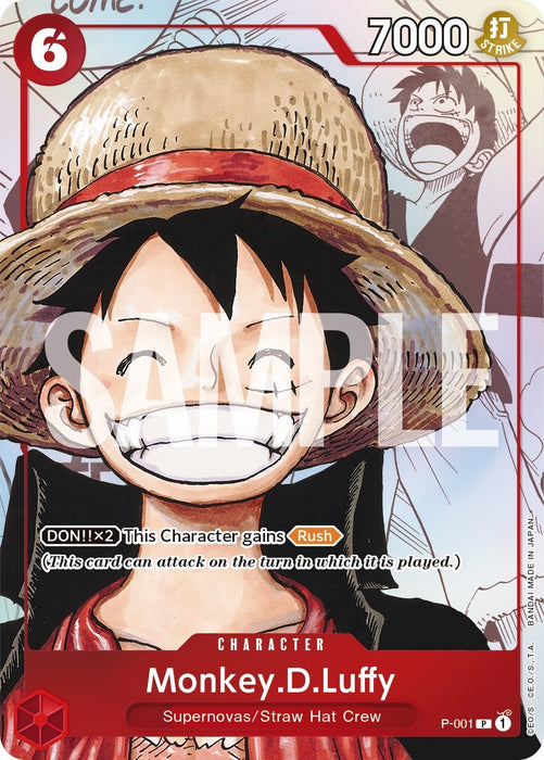 Monkey.D.Luffy (Alternate Art) (P-001) (Foil) [One Piece Promotion Cards]