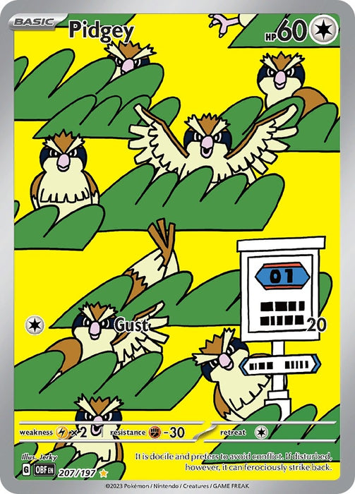 Image for Pidgey (207/197) (Holofoil) [SV03: Obsidian Flames] - Pokemon