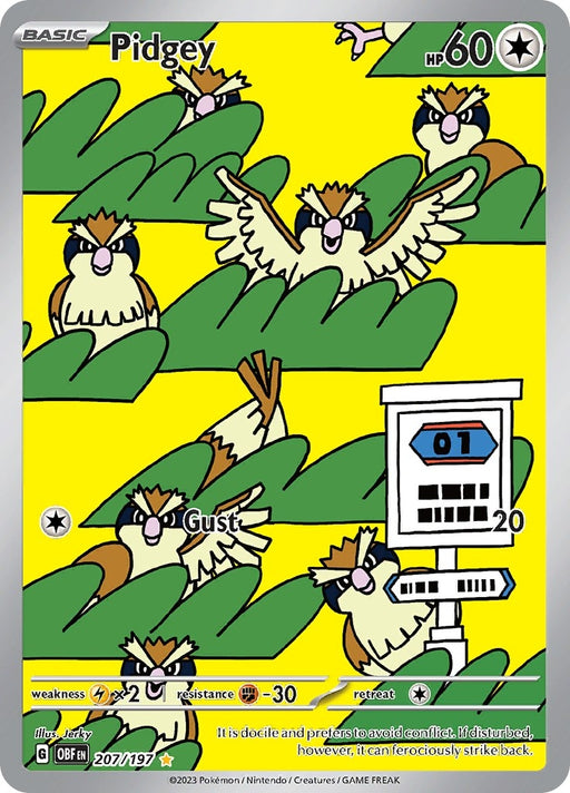 Image for Pidgey (207/197) (Holofoil) [SV03: Obsidian Flames] - Pokemon