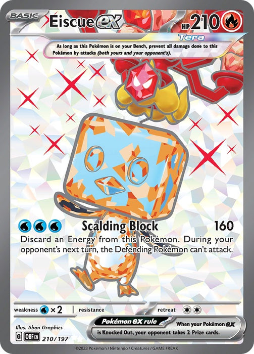Image for Eiscue ex (210/197) (Holofoil) [SV03: Obsidian Flames] - Pokemon