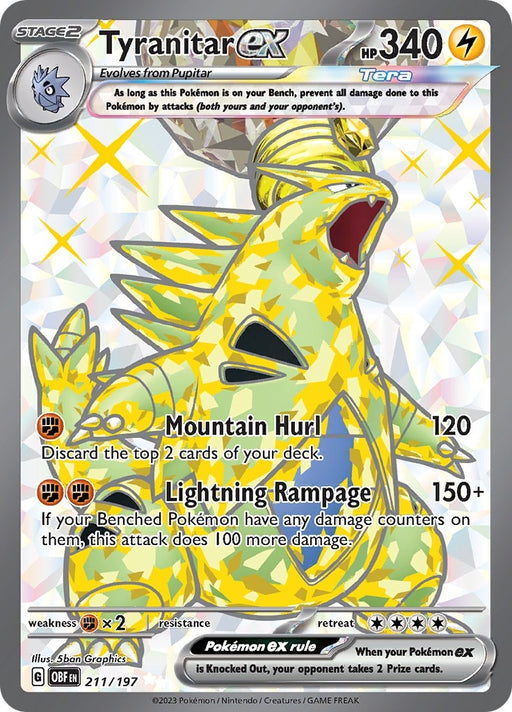 Image for Tyranitar ex (211/197) (Holofoil) [SV03: Obsidian Flames] - Pokemon