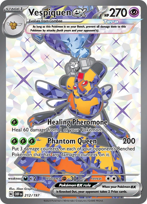 Image for Vespiquen ex (212/197) (Holofoil) [SV03: Obsidian Flames] - Pokemon