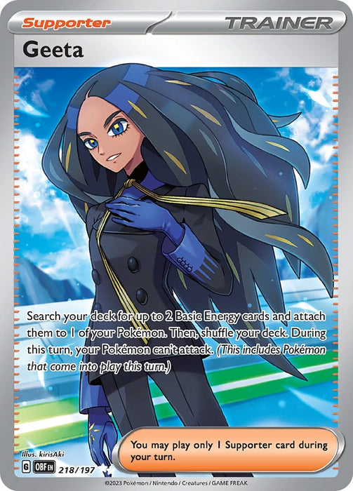Image for Geeta (218/197) (Holofoil) [SV03: Obsidian Flames] - Pokemon