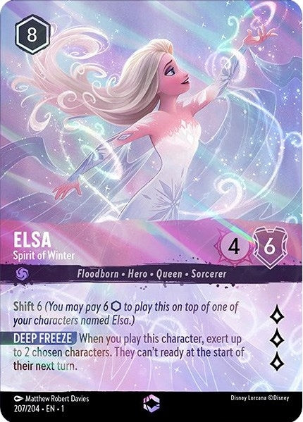 Image for Elsa - Spirit of Winter (Enchanted) (207/204) (Holofoil) [The First Chapter] - Disney Lorcana