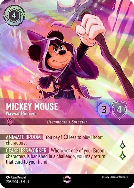 Image for Mickey Mouse - Wayward Sorcerer (Enchanted) (208/204) (Holofoil) [The First Chapter] - Disney Lorcana