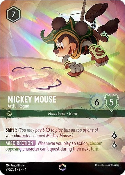 Image for Mickey Mouse - Artful Rogue (Enchanted) (210/204) (Holofoil) [The First Chapter] - Disney Lorcana