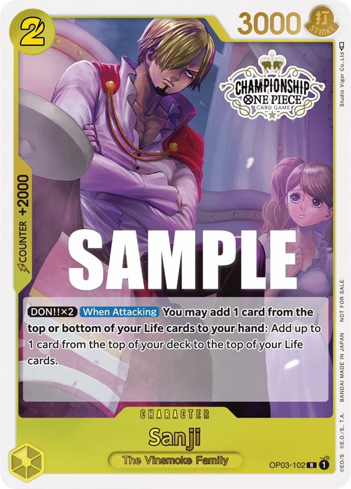 Sanji (Store Championship Participation Pack Vol. 2) [OP03-102] (One Piece Promotion Cards)