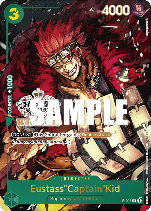 Eustass"Captain"Kid (Store Championship Vol. 2 Winner) [P-003] (One Piece Promotion Cards)