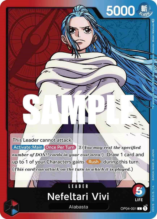 Image for Nefeltari Vivi (001) (OP04-001) [Kingdoms of Intrigue] - One Piece Card Game