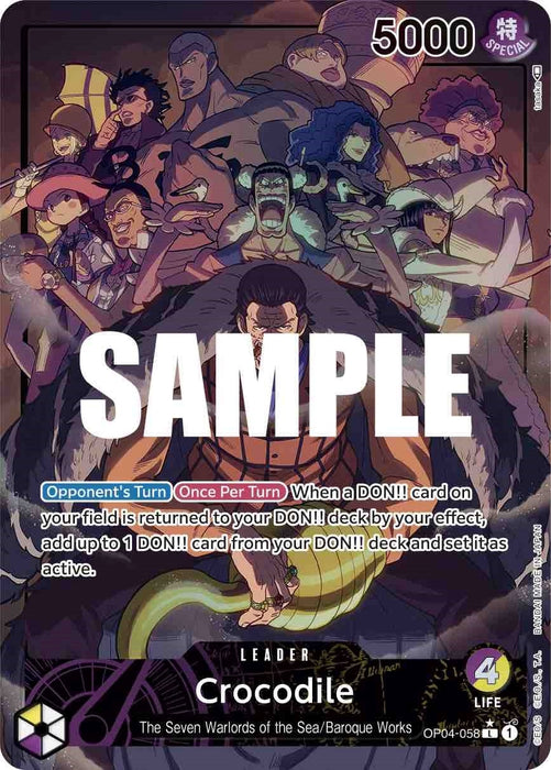Image for Crocodile (058) (Alternate Art) (OP04-058) (Foil) [Kingdoms of Intrigue] - One Piece Card Game